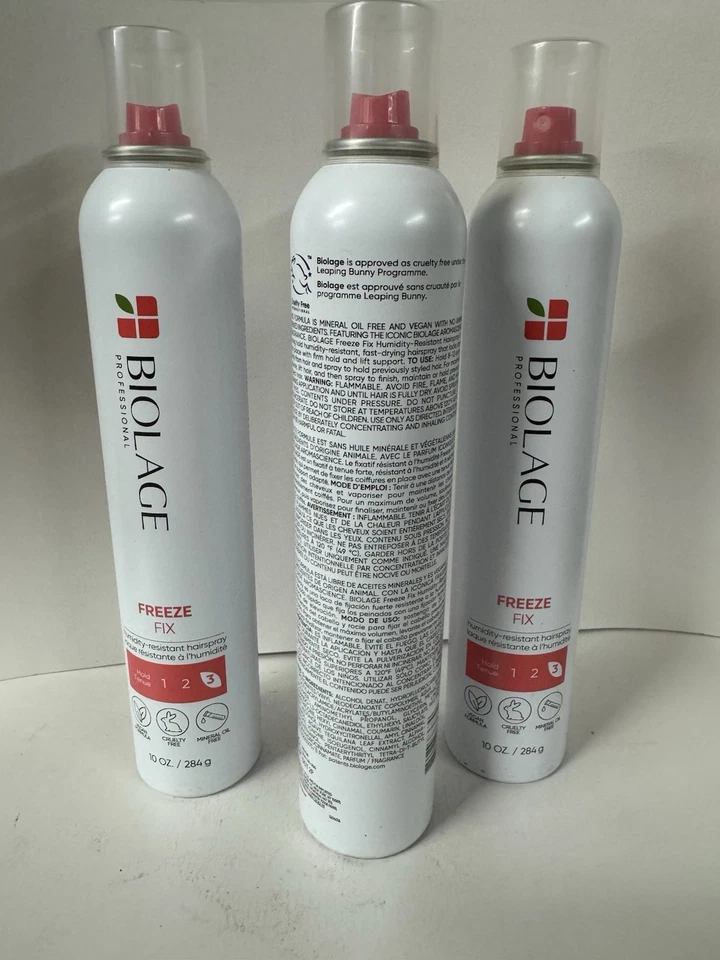 Paquete de 3 lacas para el cabello Biolage Freeze Fix resistentes a la humedad de 10 oz Foto 3 de 4