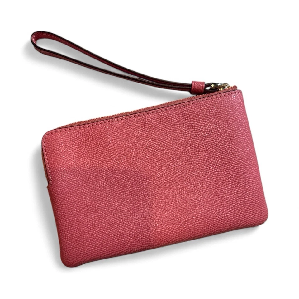 Cartera Muñequera Coach Rosa A2048 Cierre Cremallera Foto 3 de 4