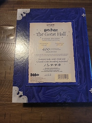 HARRY POTTER PUZZLE 400PC "THE GREAT HALL" - Picture 2 of 3