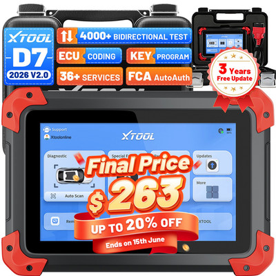 2026 XTOOL D7 Auto OBD2 Bidirectional Scanner Full Diagnostic Tool FCA AutoAuth