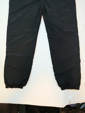 Vintage Lands End Mens M 32-34 Fleece Lined Snow Ski Pants Nylon Black USA Made
