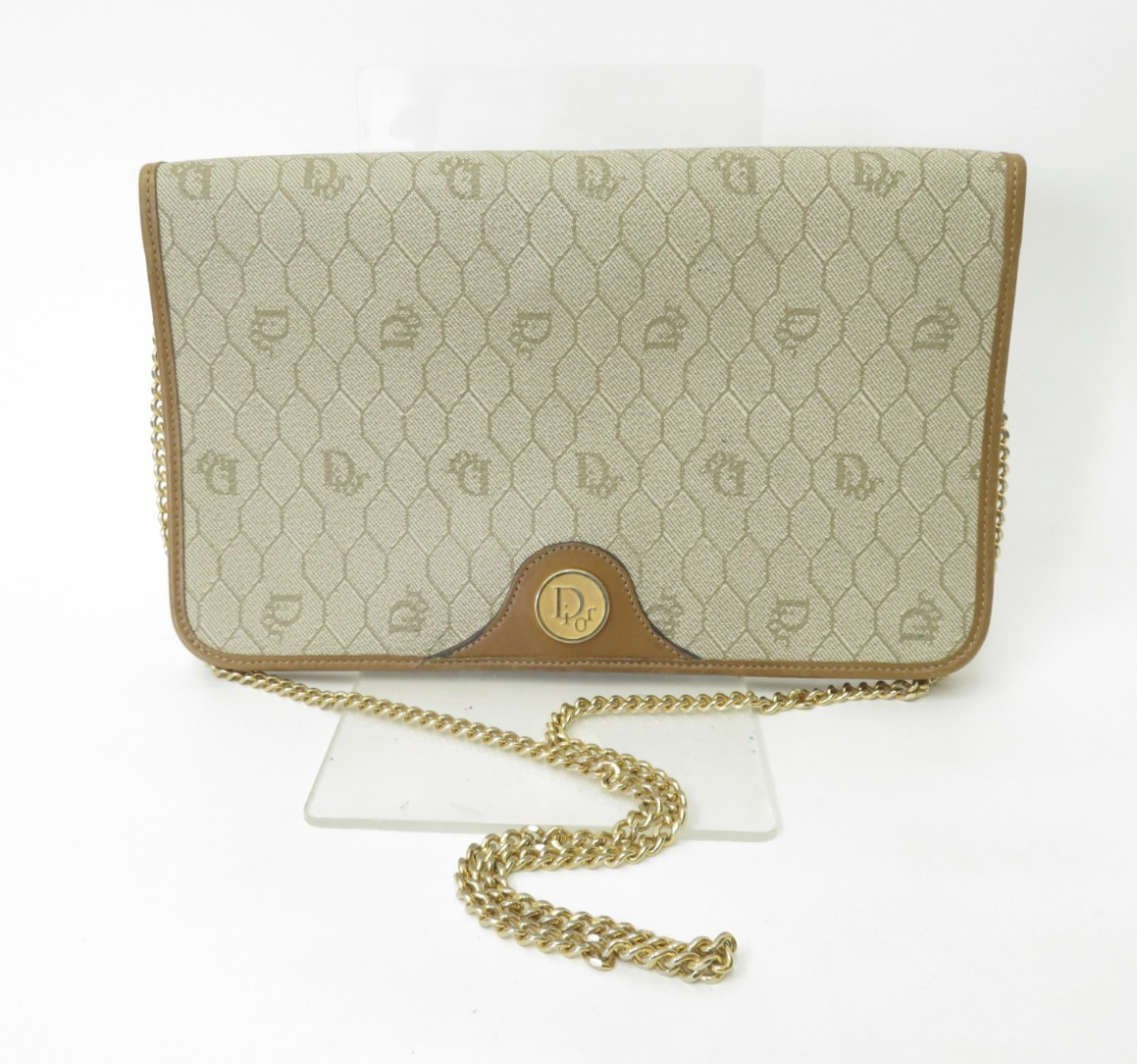 Christian Dior Honeycomb PVC Leather Chain Shoulder Bag F#49312 | eBay