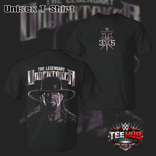 Men's Black The Undertaker 35 Years Close-Up Heavy Cotton T-Shirt