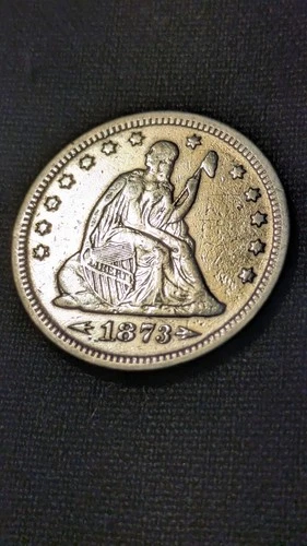 1873-P Seated Liberty Quarter — photo from the most recent tracked eBay sale