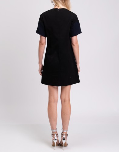 RRP €1100 CALVIN KLEIN 205W39NYC Sheath Dress IT40 US4 UK8 S Lined Contrast Silk - Picture 7 of 10