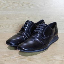 PRADA Derby Black Leather Men's Shoes Size: EU39 US6.5 UK5.5