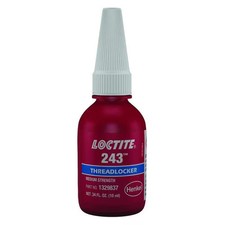 Loctite Primerless Threadlocker, LOCTITE 243, Blue, Medium Strength, Liquid, 10