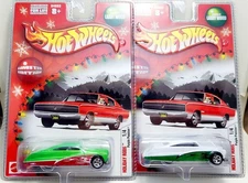 HOT WHEELS Lot of 2 COLORS 04🎄 HOLIDAY RODS Merc Passion Slammed SLEDS ☑️EMOUT!