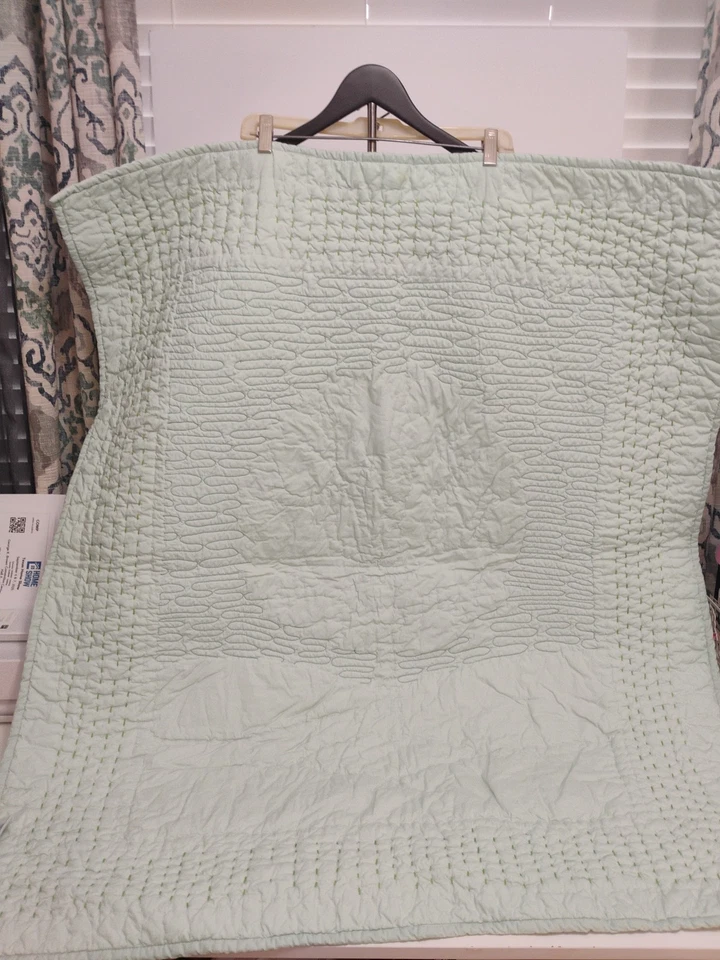 Land of Nod Crate and Barrell Baby Crib Quilt Orange Tree Garden Reversible - Image 2 of 4