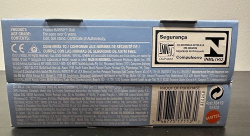 MATTEL BARBIE 2012 Dolls Of The World "FRANCE" PINK LABEL #X8420 - NEW IN BOX - Picture 6 of 8