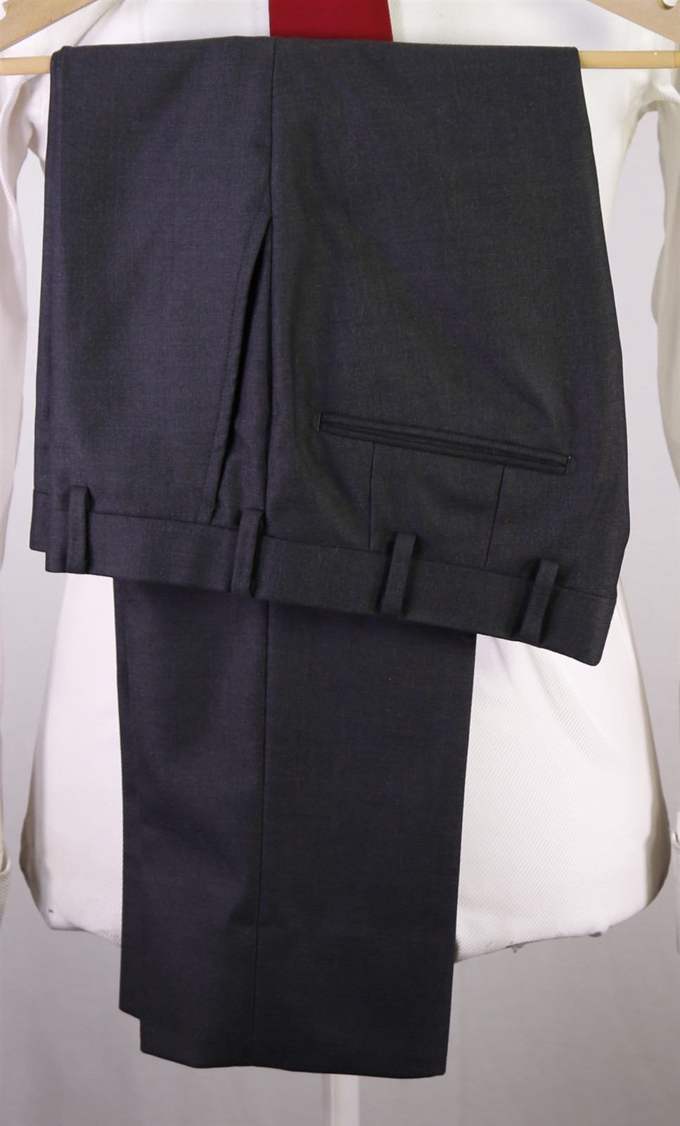 Paul Stuart Custom Recent Solid Charcoal Gray 3-P… - image 11