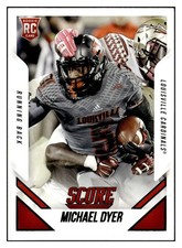 Michael Dyer 2015 Score Rookie RC #377 Louisville Cardinals Football Card *308