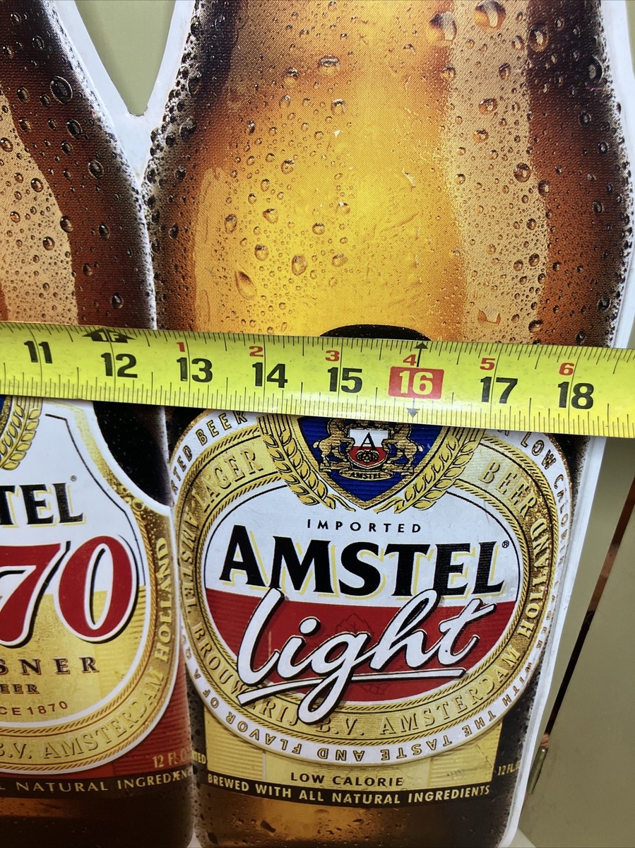 AMSTEL LIGHT Amstel 1870 Three Big Beer Bottles Embossed