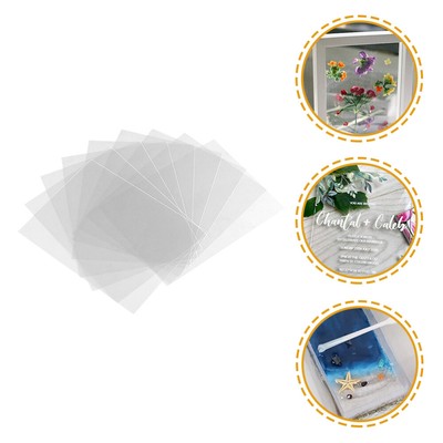  10 Pcs Slide Windows Clear Sheets Picture Frame Poster Board Plastic Panel