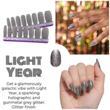 Color Street LIGHT YEAR 100% nail polish strips Duochrome