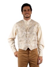 Scully Western Vest Mens Rangewear Old West Paisley Gold F0 RW363