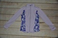 CHAMPION GIRLS S 6 6X MOCK NECK ATHLETIC PURPLE FULL ZIP UP STRETCH GYM TOP EUC
