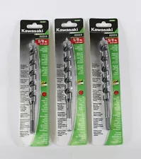 Kawasaki #841681 5/8" Auger Drill Bit 3 PACK Brand New FREE USA SHIPPING