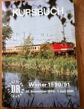 Letztes DDR- Kursbuch Deutsche Reichsbahn DR Winter 1990/91 Binnenverkehr