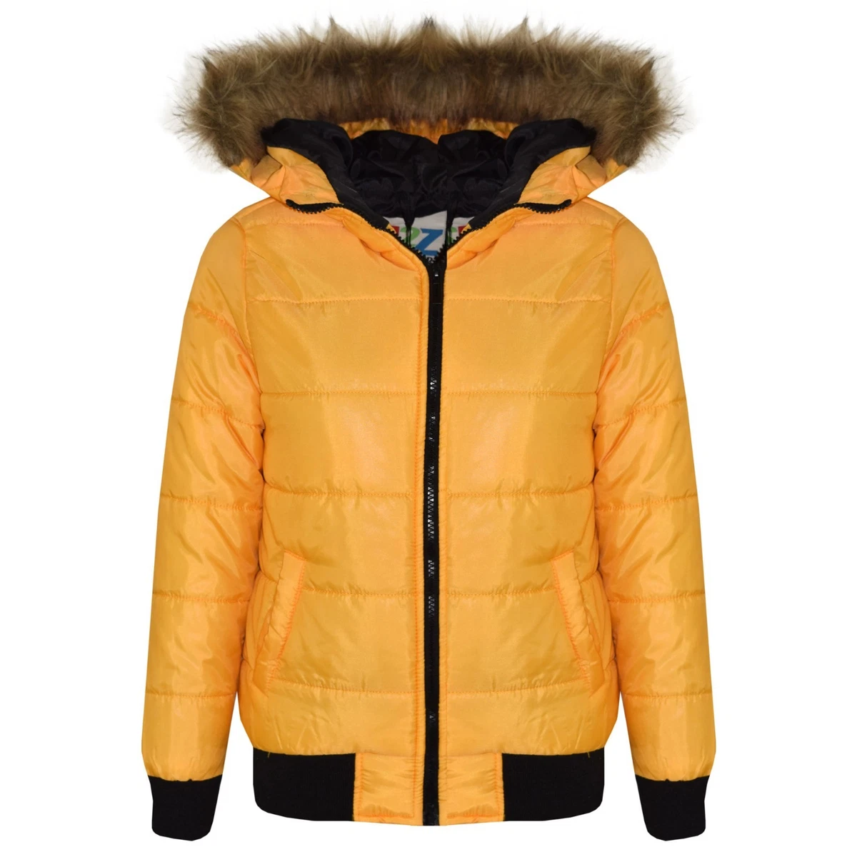 Girls mustard puffer jacket sale