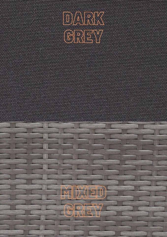 Rattan Garden Furniture Set Right Hand Corner Sofa, Mixed Grey/Dark X