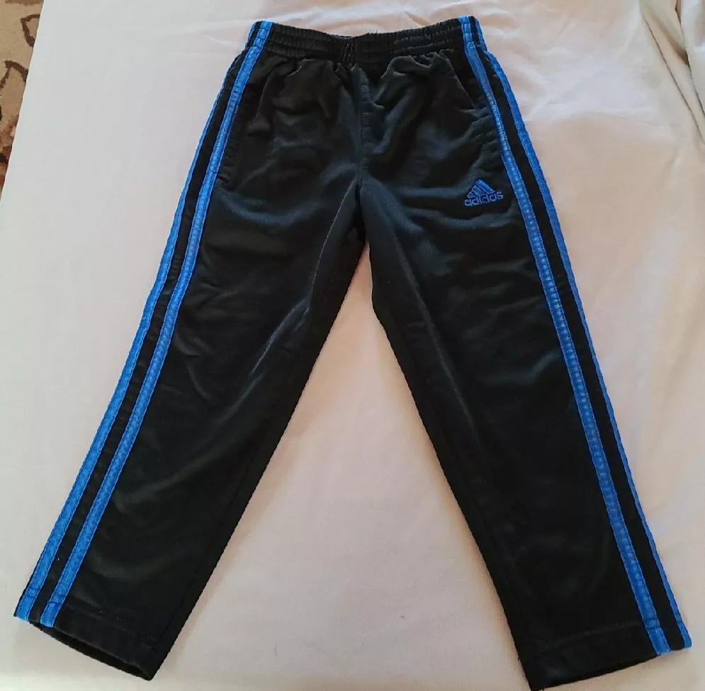 Adidas pants black deals with blue stripes
