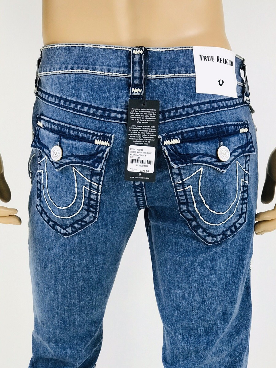 $329 USA Made Super Stitch True Religion Men Jeans 32 33 Ricky