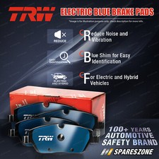 4x Front TRW Electric Blue Disc Brake Pads for Honda CR-Z ZF Insight ZE Jazz GE