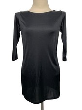 A/X ARMANI EXCHANGE Women size M Black Beaded Drape Back Cocktail Dress
