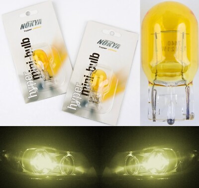 Nokya 7440 Nok6207 21W Yellow Two Bulbs Rear Turn Signal Light Replace Stock OE