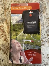 Cartman Camping Shower Black 5 Gallons/20 Liters Temperature Regulated