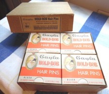 Box of  12 1950 Gayla Hold Bob Hair Pins Gayl...
