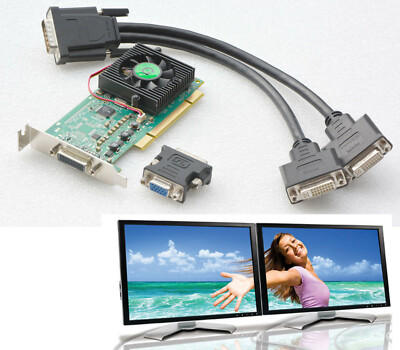PCI LOW PROFIL GRAFIKKARTE MATROX P650 DUAL HEAD P65MDDAP64F f2xDISPLAY mmG24