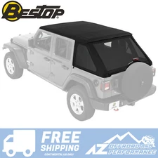 Bestop Trektop™ NX Soft Top  ( Black Diamond ) For '18-Up Jeep Wrangler JLU 4 DR