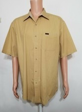 Carhartt Men's Short Sleeve Button Work Shirt Golden Tan Color L Cotton Pocket