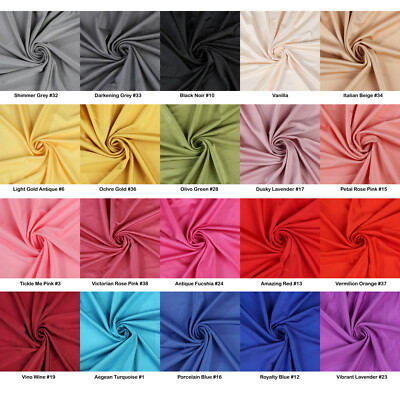 Jersey Stoff Dehnbares Polyester Festzelt Event Halb Glanz Material in 21 Farben