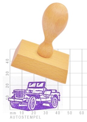 Willys MB Jeep als Stempel - Autostempel- rubberstamp
