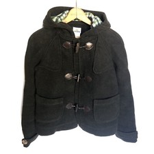 Lacoste Toggle Coat Hooded Womens Size 38 Wool Blend Black
