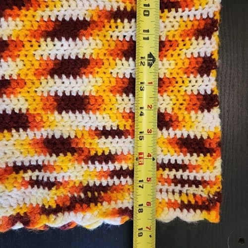 Vintage 1970s Girl Kids size 12 Crochet Crop Sweater Boho Bohemian 70s Handmade - Picture 7 of 9