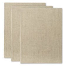 Clear Primed Linen Panels - 8x10" - 3 Pack of Panels for Painting Oils Acryli...