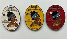 TDL Disney Tokyo Disneyland Little Hiawatha Silly Symphonies Pin Set Lot 1990s