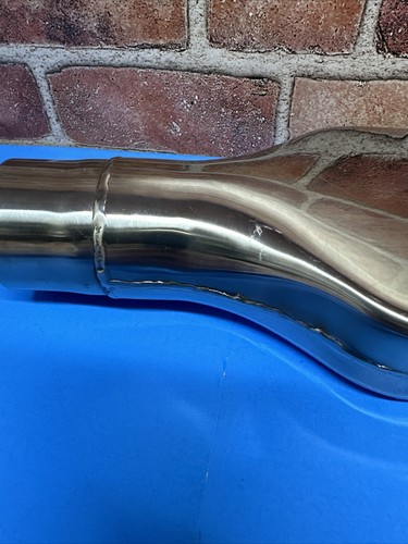 Polished Stainless Steel 2 3/8th” Inlet Exhaust Tip Rectangle 6"x 1 3/4”. 10” L - Picture 4 of 19