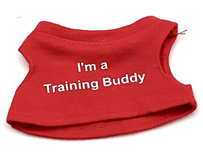 Build-A-Bear Mini Teddy Shirt Red  I m a Training Buddy  for Little Buds Minis