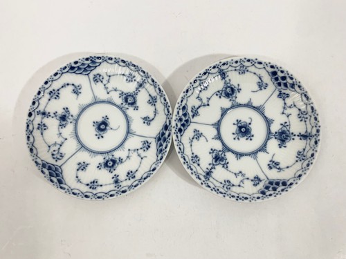 5x Royal Copenhagen Blau Geriffelt Halbspitze 719 Kaffeetassen & Untertassen Set - Bild 13 von 18