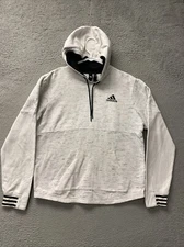 adidas men Loose S Essentials French Terry 3-Stripes Full-Zip Hoodie / 118-53