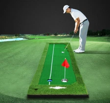 TECHTONGDA 2.5*9.8 ft Indoor Golf Exercise Pad Putting Mat High Quality