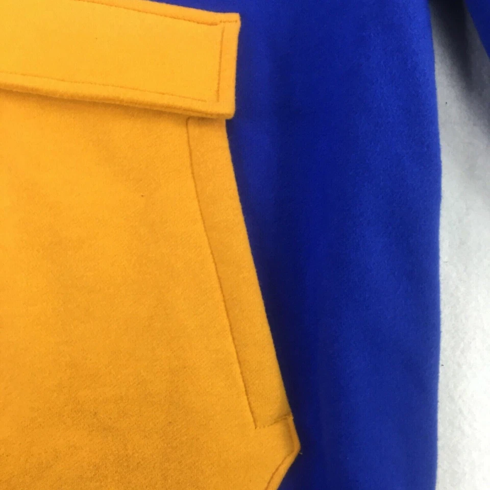 Tek Gear Sweater Mens Medium Blue Yellow Ultra Soft Fleece Hoodie Sweatshirt - Image 4 of 4