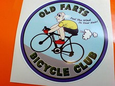 HUMOROUS CYCLISTS CYCLING STICKER Or Car Bumper Sticker 1 x 85mm Diameter