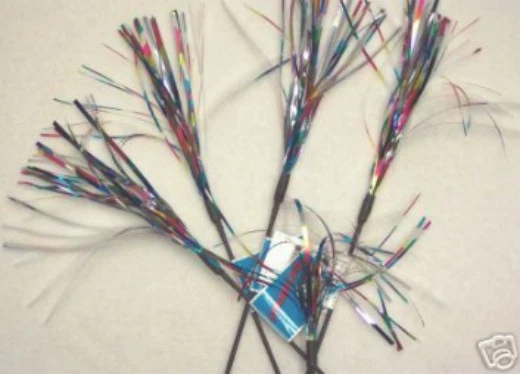 GO CAT 5 lot MYLAR SPARKLER wand cat toy toys wands ferret free shipping