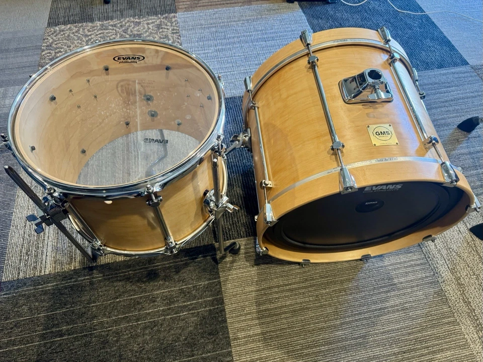 Tambores de arce GMS Grand Master Series Born 01/01 hermosos acabados satinados naturales Foto 2 de 2